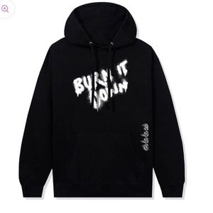 Anti social social club hoodie burn it down Sz L 100% authentic